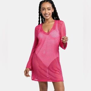 BRAND NEW BRAND NEW Stylish pink Mesh Cover Up